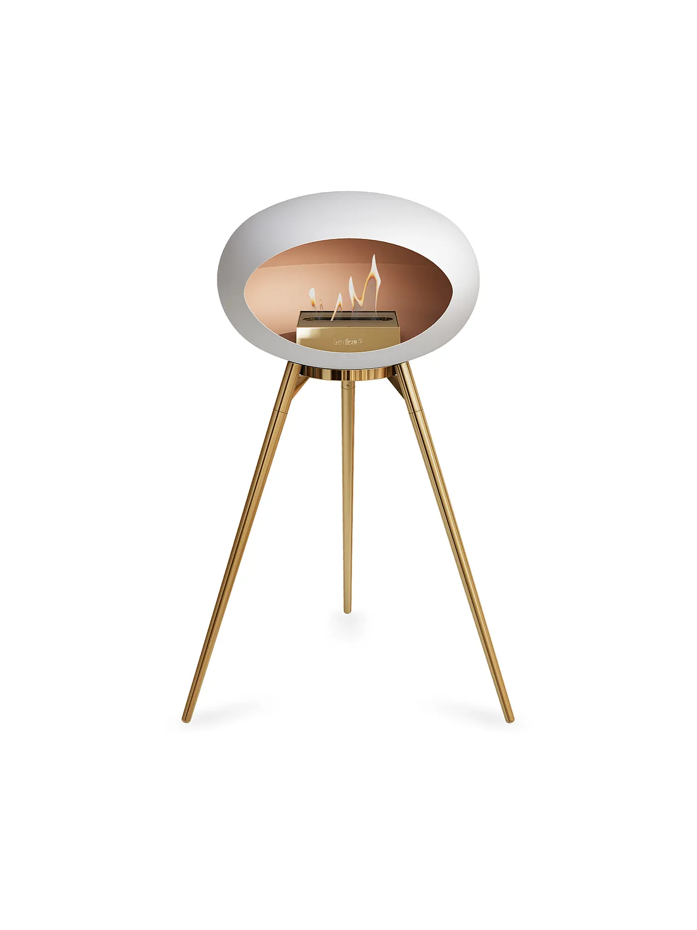 LE FEU | Kamin LE FEU GROUND HIGH Weiss/Rosegold | 
